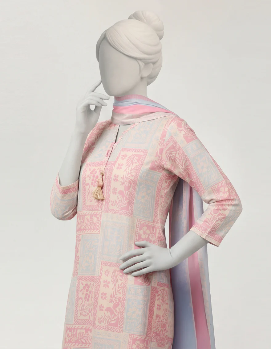 MULTICOLOR LAWN 3PC STITCHED | JGK-S-JTP-26-677 FB/POP TRIBE-01 - Image 2
