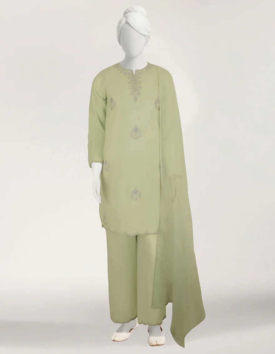 GREEN LAWN 3PC STITCHED | JGK-S-JTP-26-682 FB/FOIL GOTA-02 - Image 4