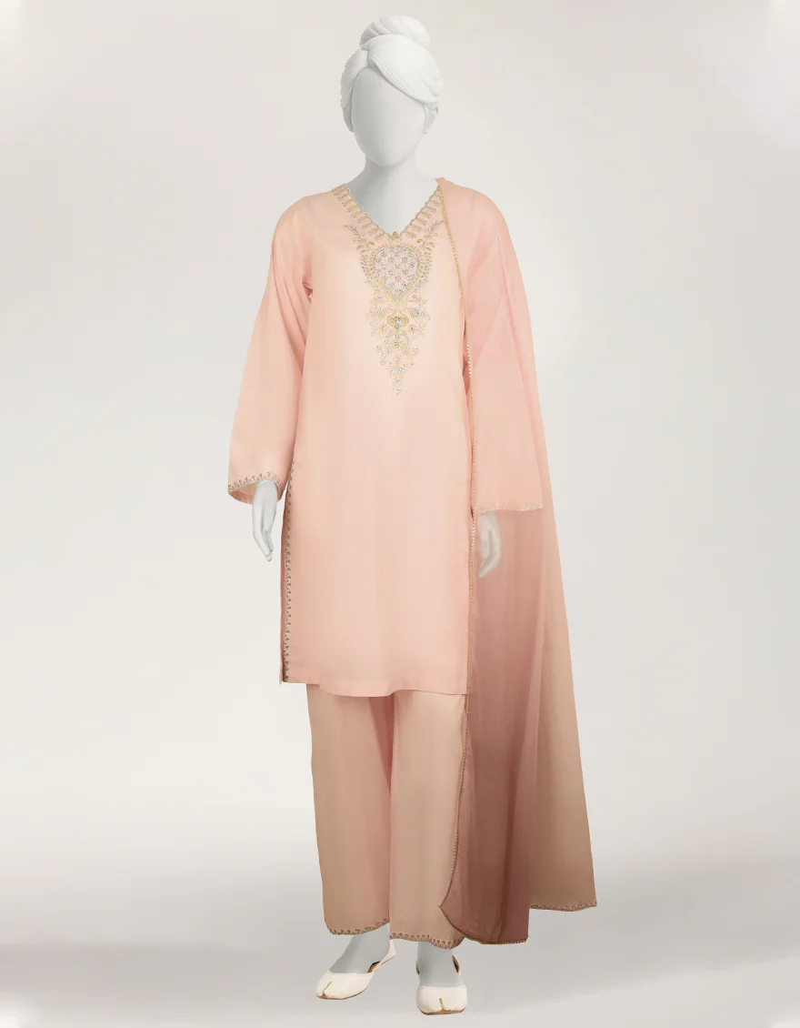 LIGHT PINK LAWN 3PC STITCHED | JGK-S-JTP-26-683 FB/FOIL GOTA-03