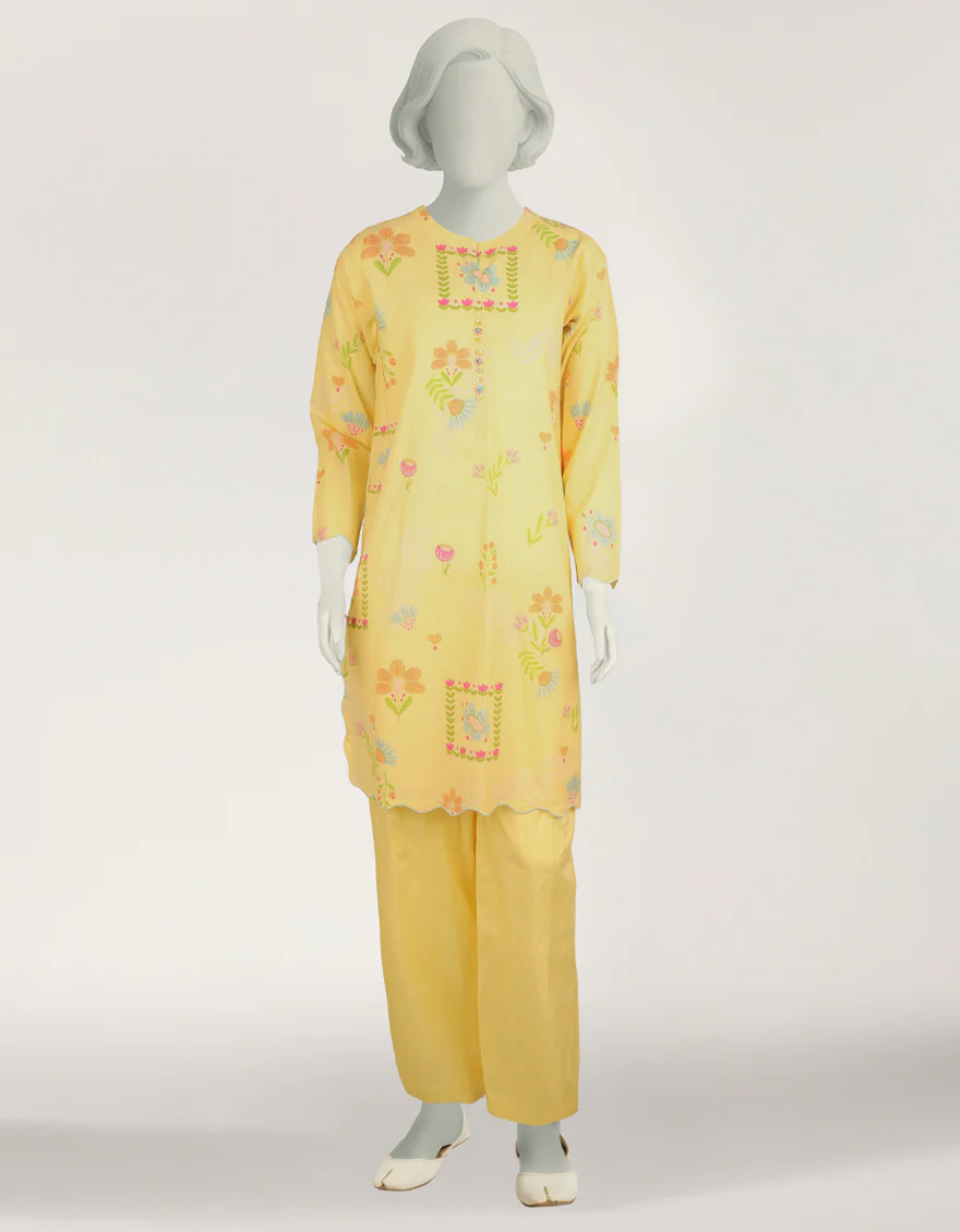 YELLOW LAWN 2PC STITCHED | JGK-S-JTST-26-581 FB/MOOD SWIRL-1 - Image 4