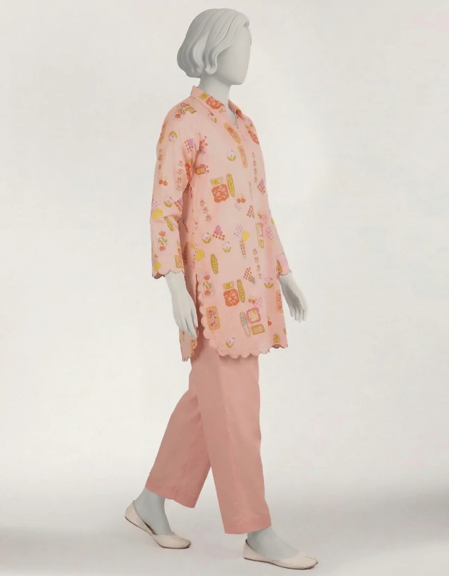 PINK LAWN 2PC STITCHED | JGK-S-JTST-26-583 FB/MOOD SWIRL-3 - Image 2