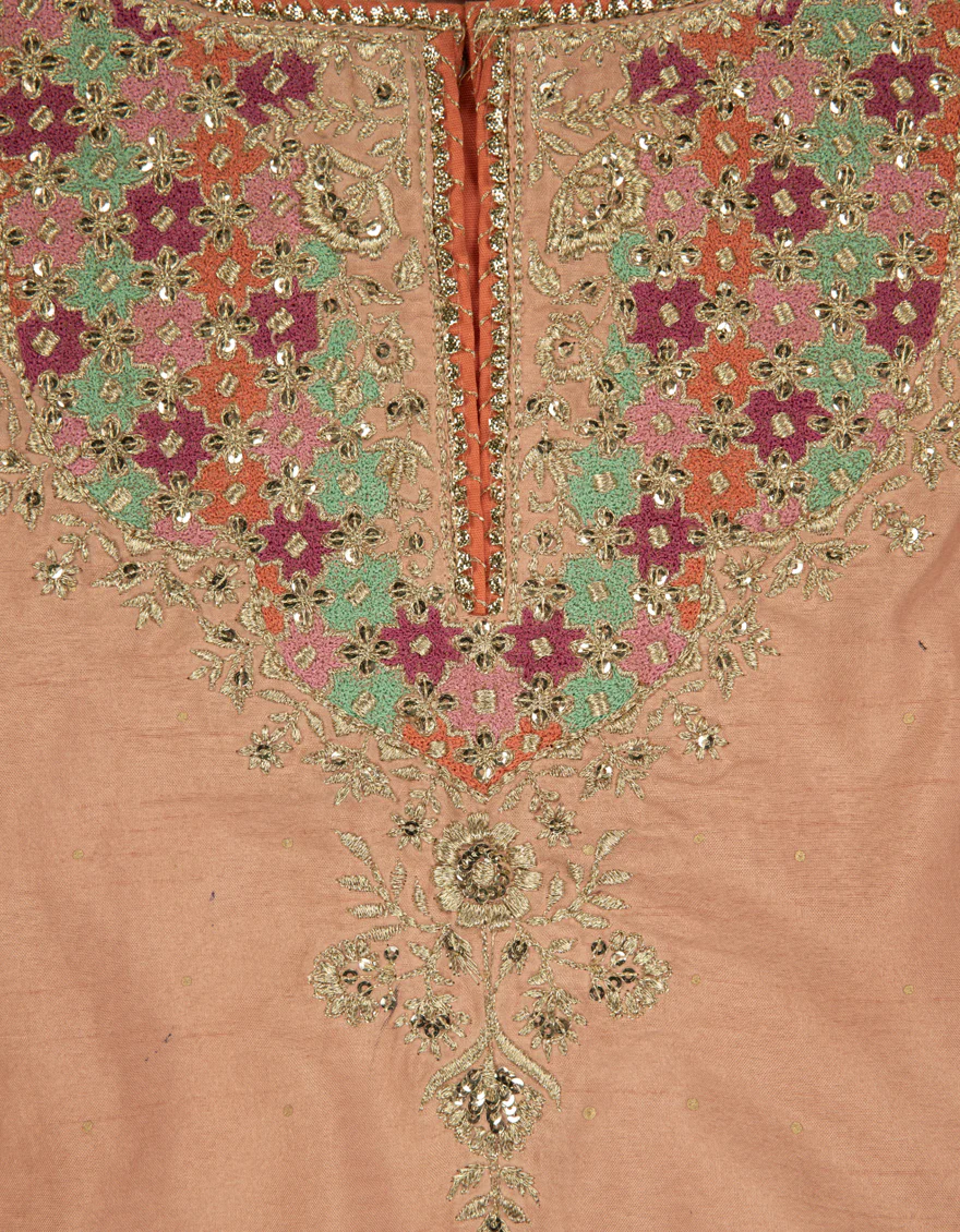 PEACH RAW SILK 3PC STITCHED | JGKL-S-JGF-26-1929 FB/SHIREEN-1 - Image 3