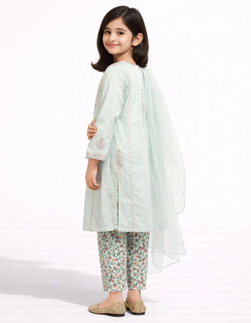BLUE DYED DOBBY 3PC STITCHED | JGKL-S-JGF-26-1952 FB/SHIREEN-07 - Image 2