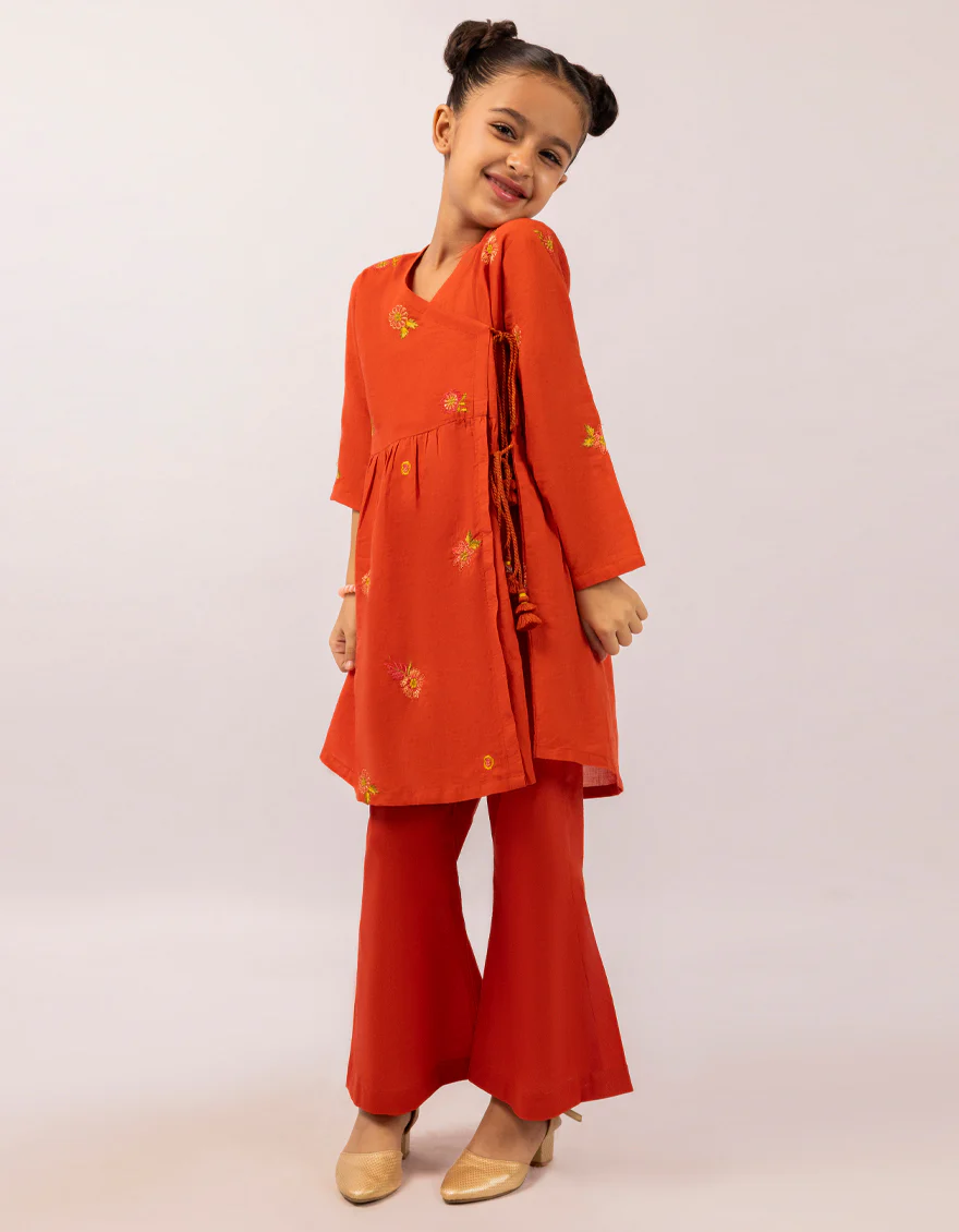ORANGE LAWN 2PC STITCHED | JGKL-S-JGST-26-5686 FB/SOLIDS-04