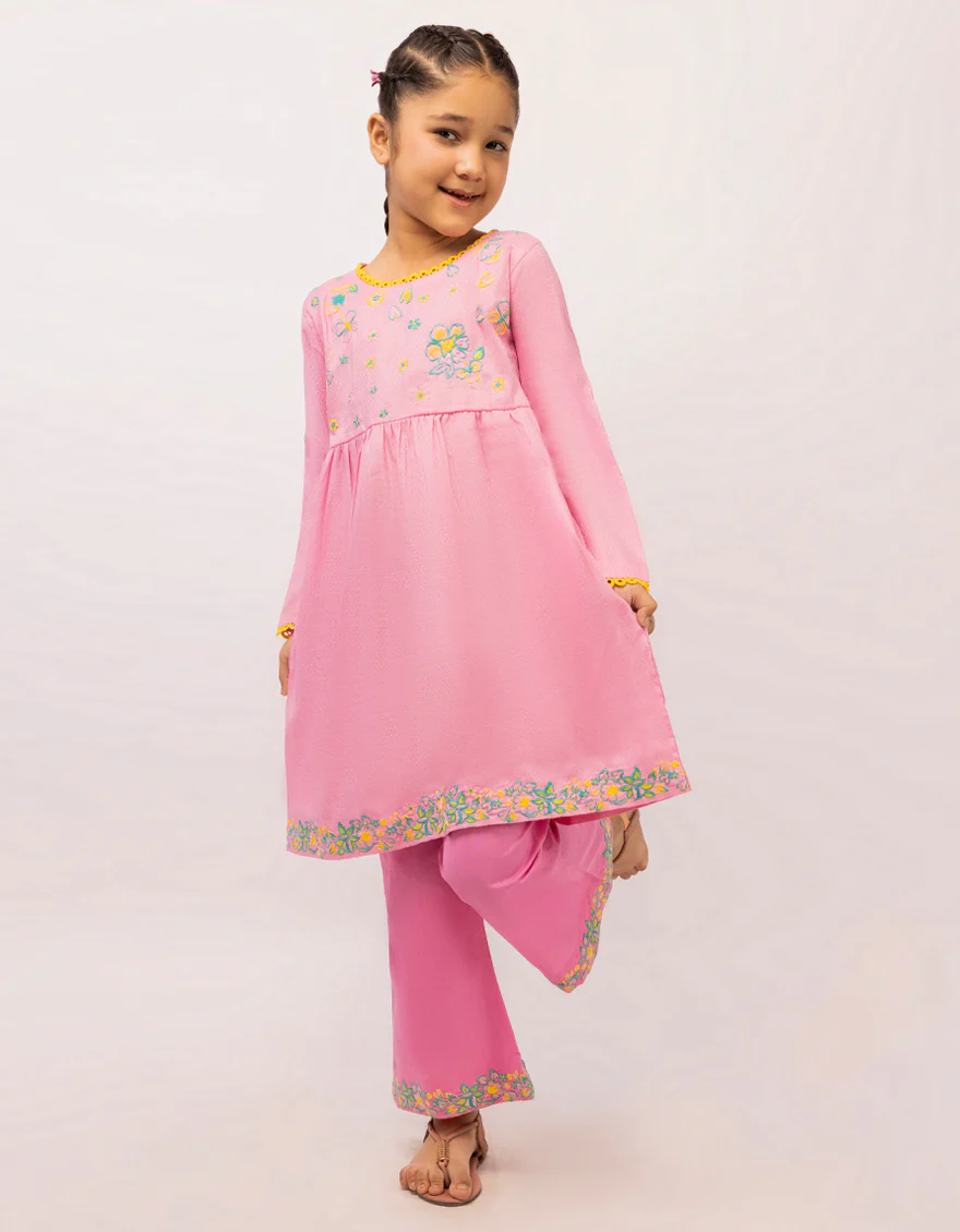 PINK DOBBY 2PC STITCHED | JGKL-S-JGST-26-5688 FB/VIVID-2