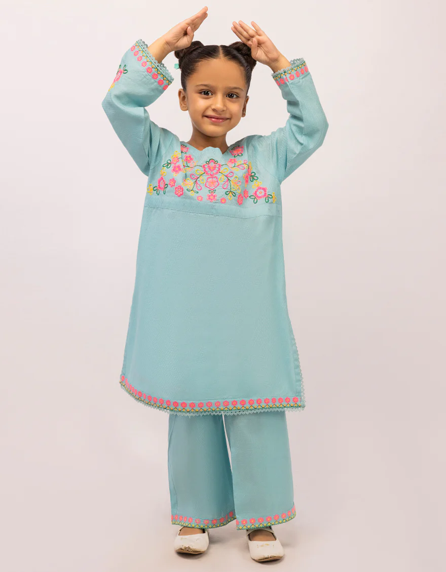 BLUE DOBBY 2PC STITCHED | JGKL-S-JGST-26-5689 FB/VIVID-3