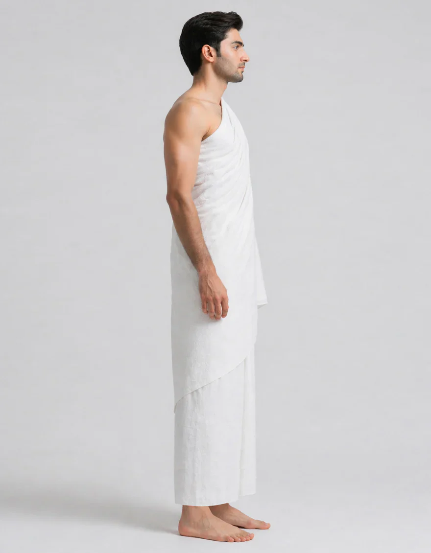 WHITE COTTON IHRAM | JJ-IHRAM/S25-JJ-2222-A - Image 3