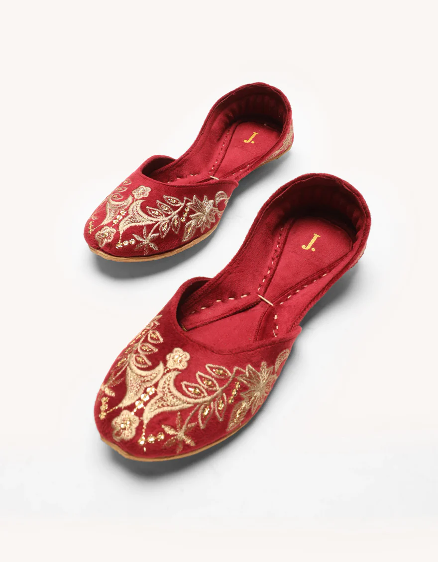 MAROON SUEDE KHUSSA | JJ-LKH-26-374 FB/SWEAT