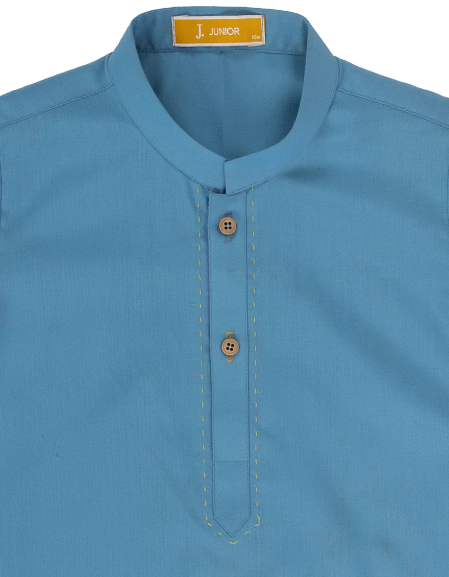 BLUE KAMEEZ SHALWAR | JJIKS-A-20049/S26/JJ10838-CL - Image 3