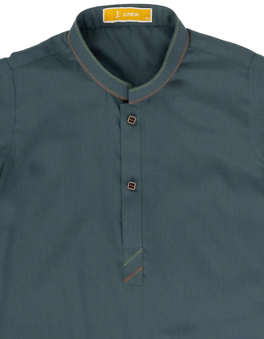 GREEN KAMEEZ SHALWAR | JJIKS-A-20057/S26/JJ10838-CL - Image 3