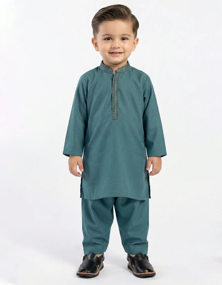 SEA GREEN BLENDED KAMEEZ SHALWAR | JJIKS-A-39560/S26/JJ10240-SF