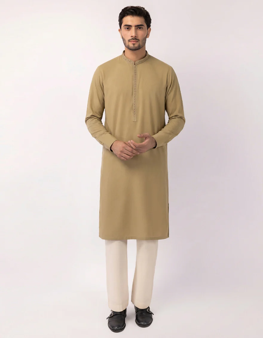 KHAKI KURTA | JJK-A-30017/S26/JJ10719-SF