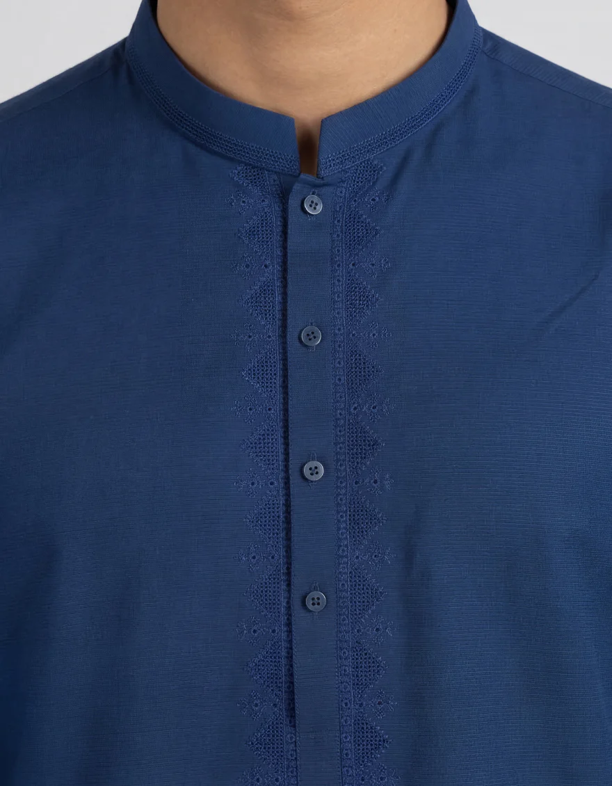 BLUE COTTON KURTA | JJK-A-50628/S26/JJ10673-CL - Image 3