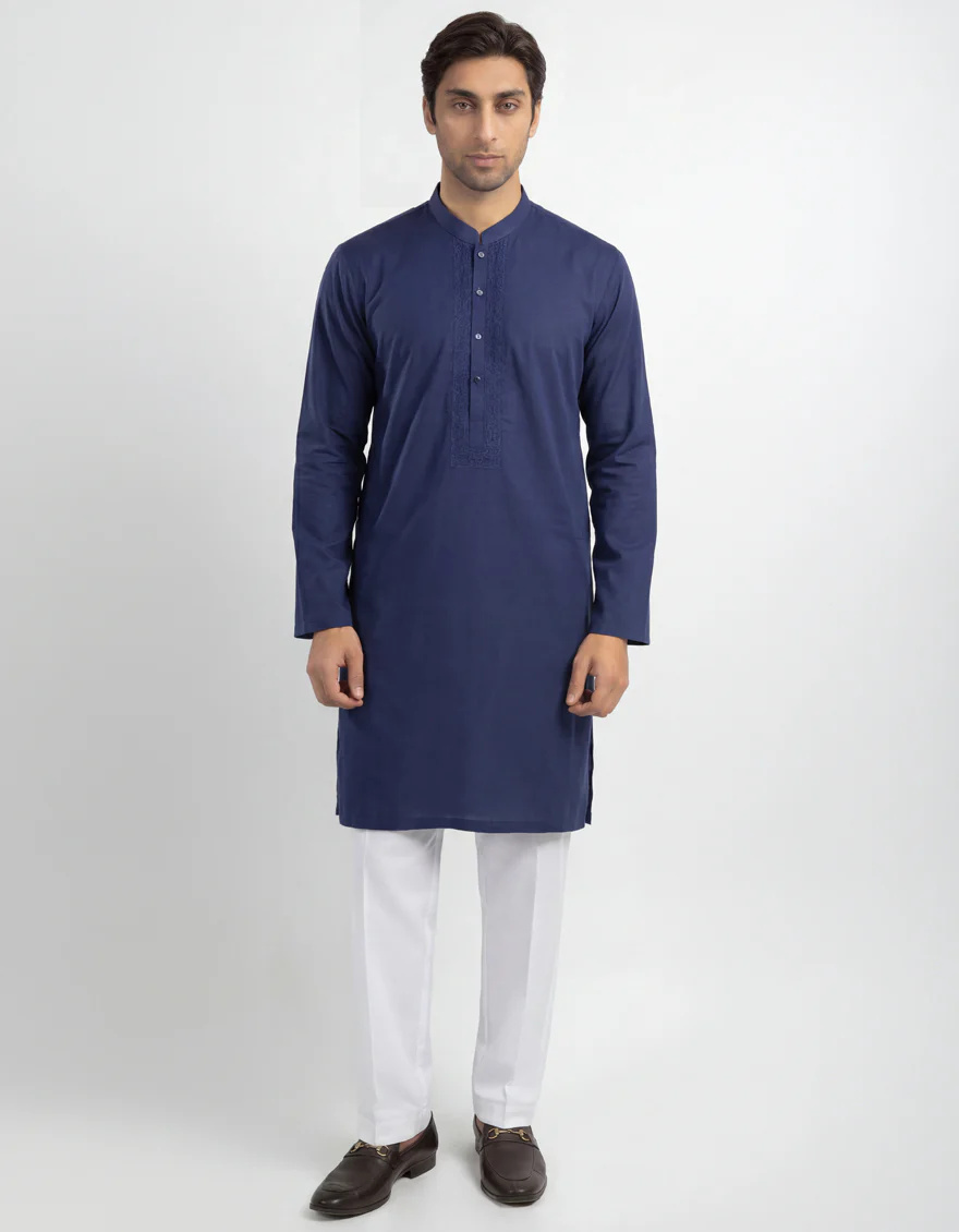 BLUE COTTON KURTA | JJK-A-60008/S26/JJ10832-SF