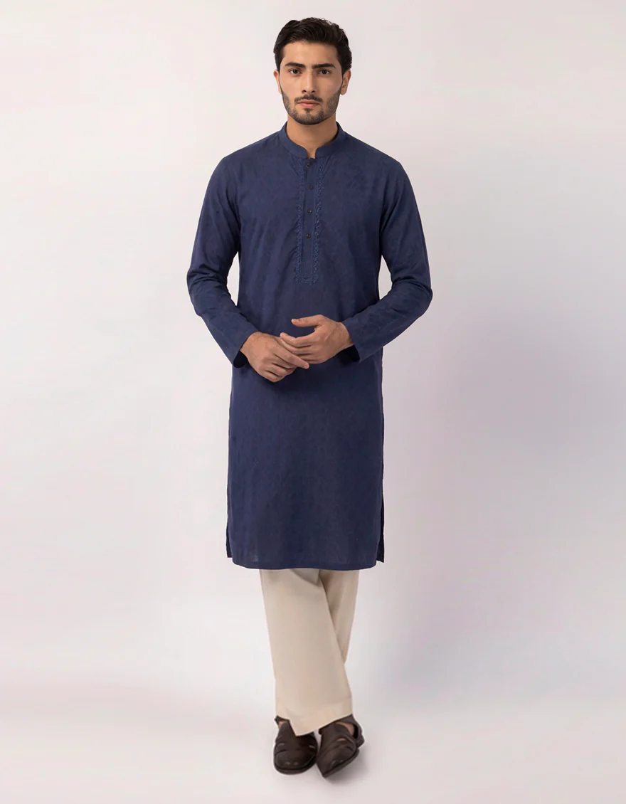 BLUE COTTON KURTA | JJK-S-33926/S26/JJ10621-SF
