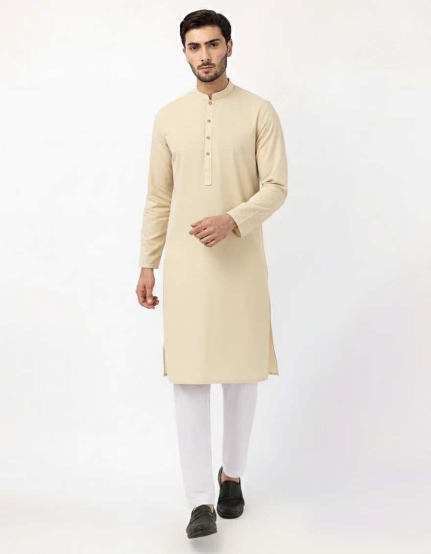 CREAM COTTON KURTA | JJK-S-33969/S26/JJ10236-SF