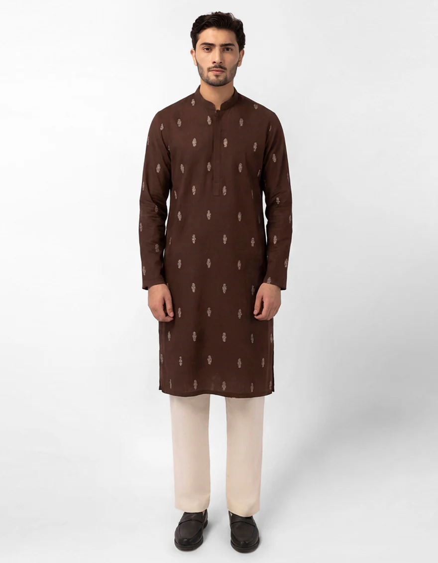 BROWN COTTON KURTA | JJK-S-47602/S26/JJ10903-SF