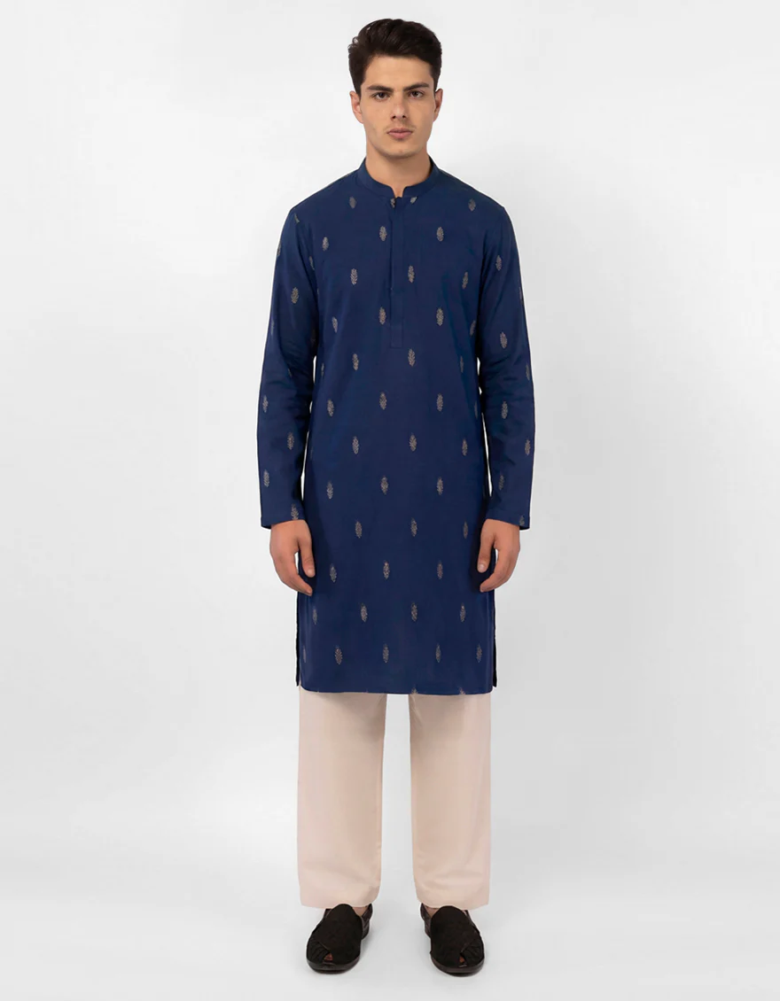 BLUE COTTON KURTA | JJK-S-47603/S26/JJ10903-SF