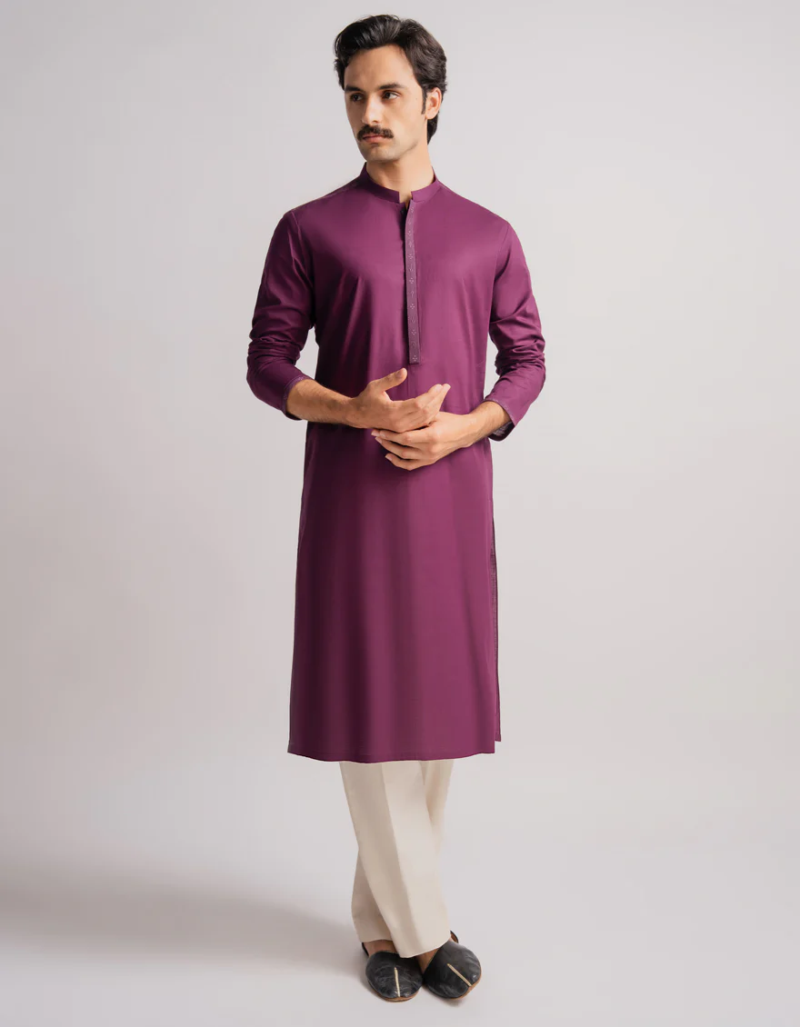 PURPLE COTTON KURTA | JJK-S-60015/S26/JJ10831-SF