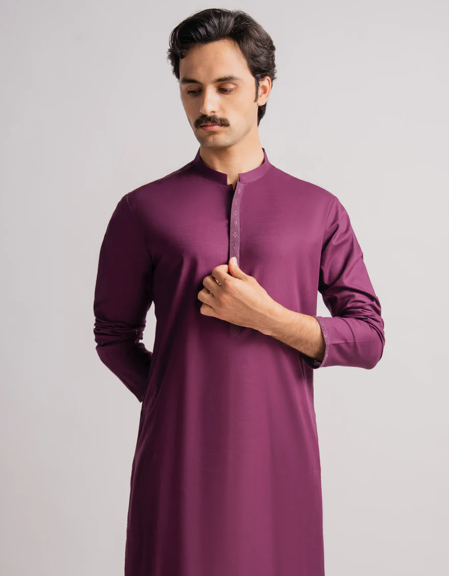 PURPLE COTTON KURTA | JJK-S-60015/S26/JJ10831-SF - Image 2