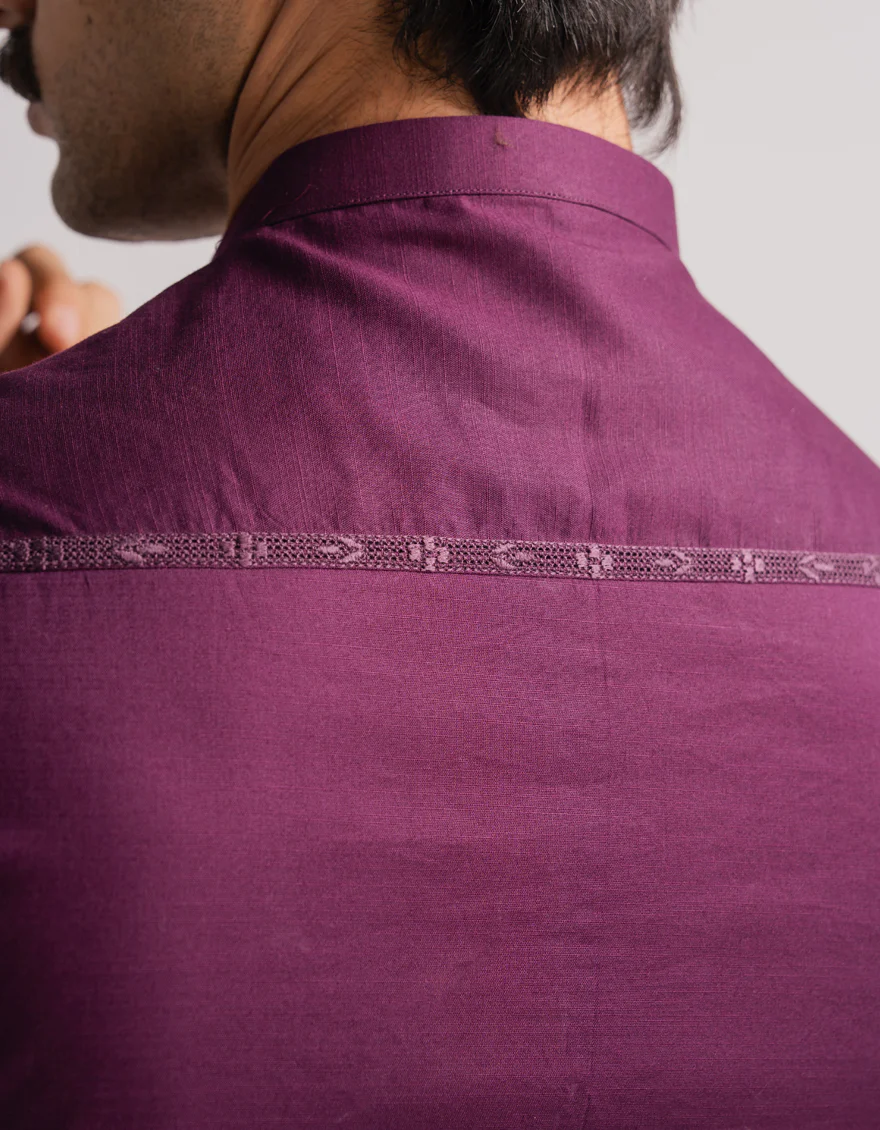 PURPLE COTTON KURTA | JJK-S-60015/S26/JJ10831-SF - Image 4