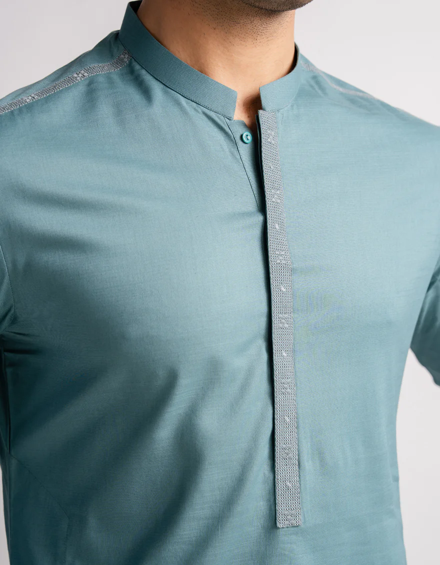TURQUOISE KURTA | JJK-S-60017/S26/JJ10831-SF - Image 3