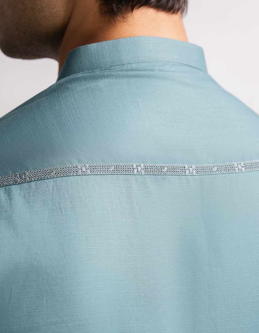 TURQUOISE KURTA | JJK-S-60017/S26/JJ10831-SF - Image 4