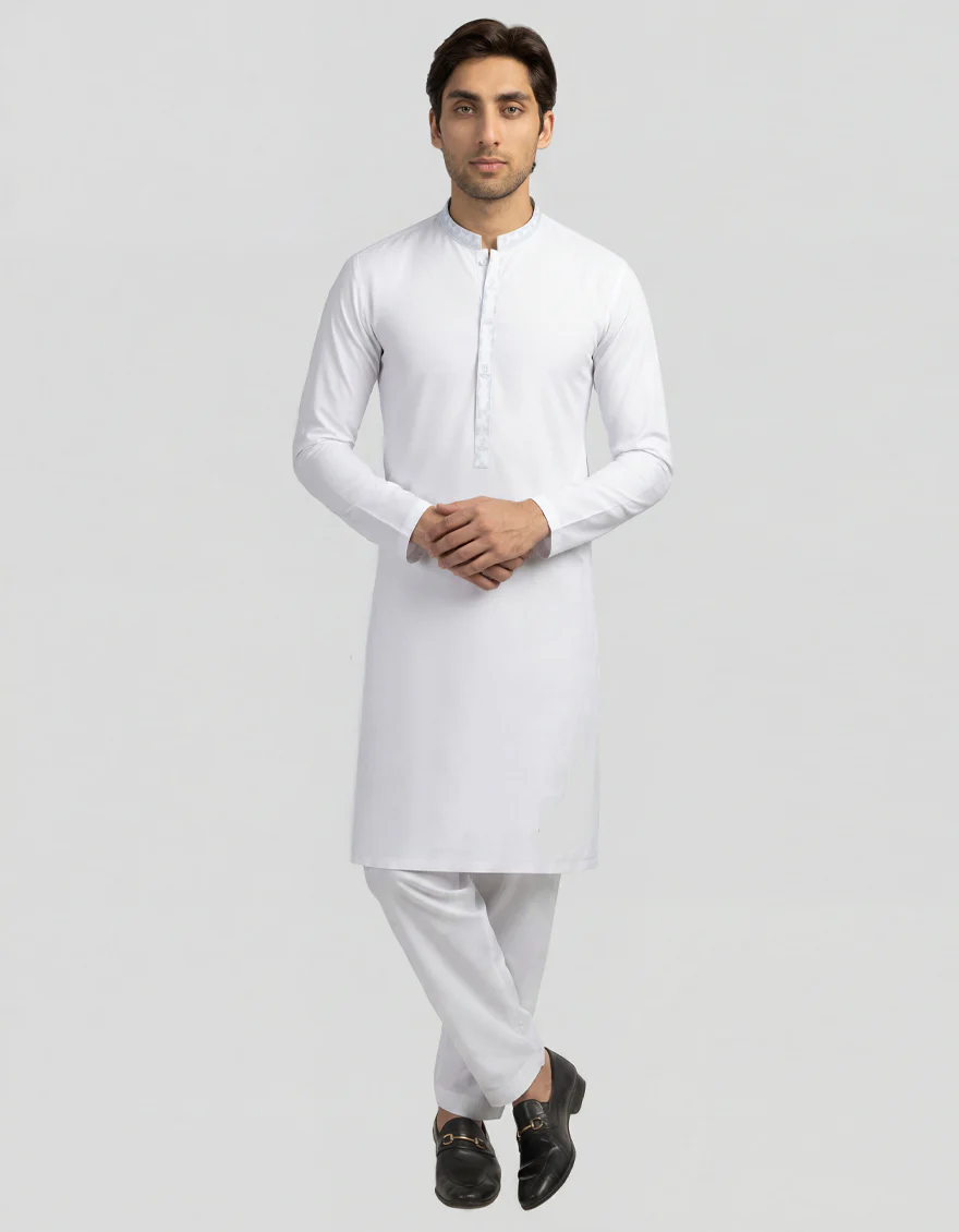 WHITE COTTON KURTA | JJK-S-60087/S26/JJ11069-SF