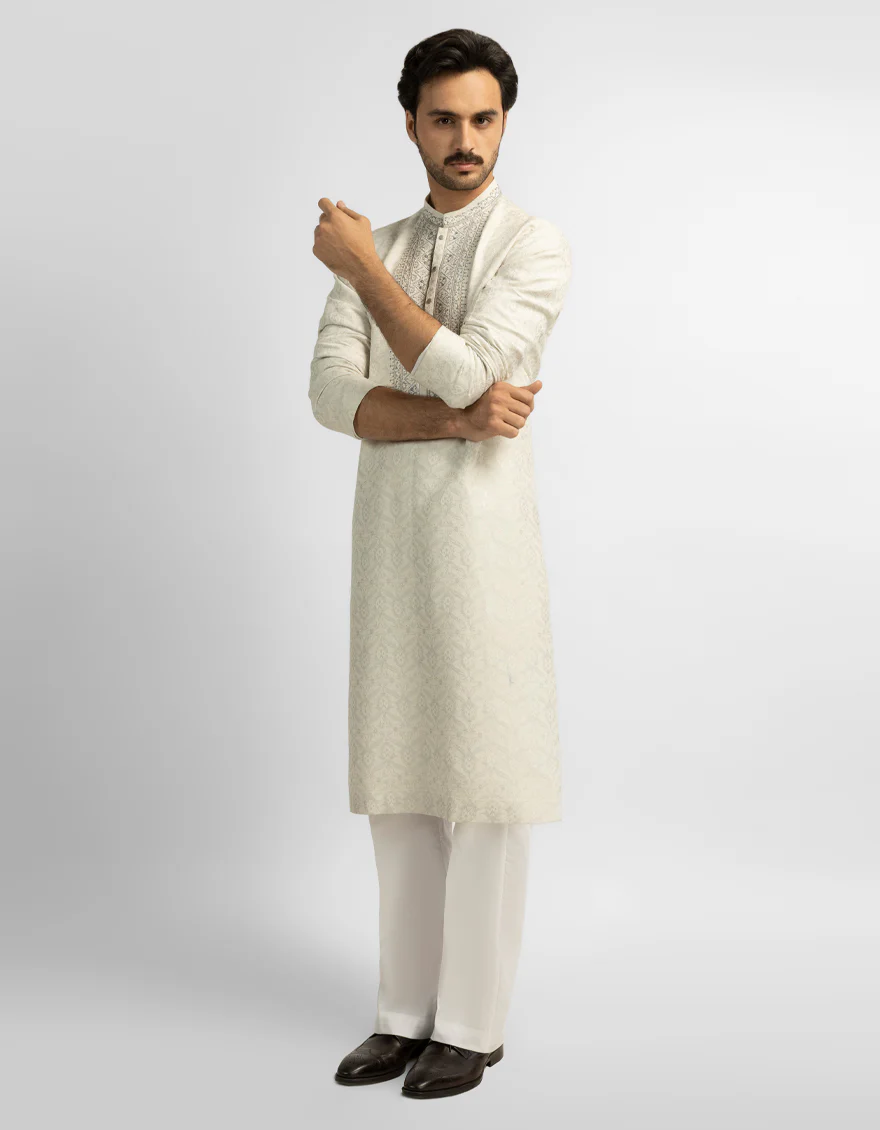 CREAM SPECIAL KURTA | JJK-SP-A-50531/S26/JJ10352-FL - Image 3