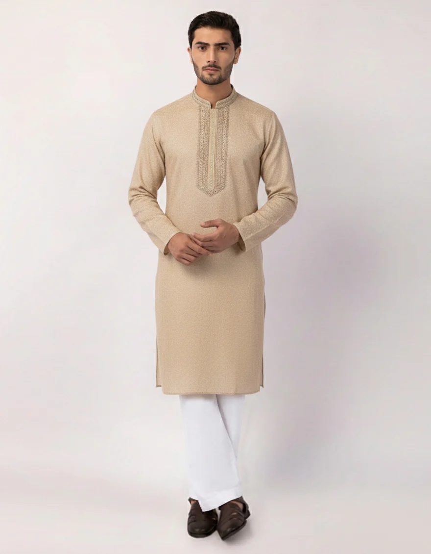 FAWN POLYESTER SPECIAL KURTA | JJK-SP-A-50535/S26/JJ10316-FL