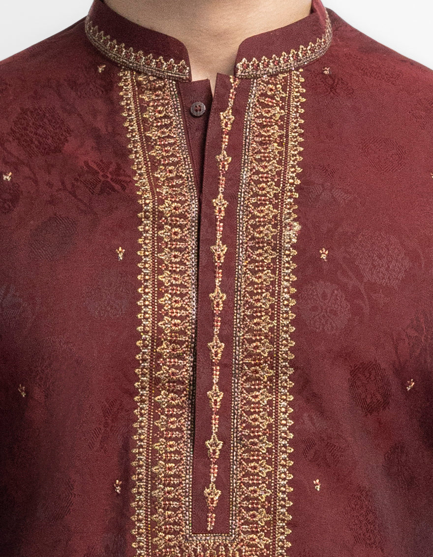 MAROON SPECIAL KURTA | JJK-SP-A-50563/S26/JJ9518-FL - Image 3