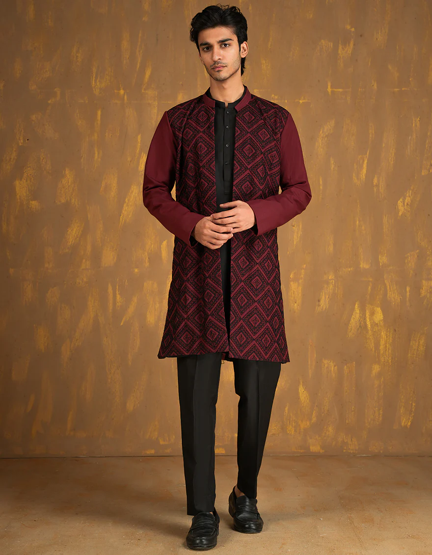MAROON COTTON SPECIAL KURTA | JJK-SP-INR-A-45509/S24/JJ1001-FL