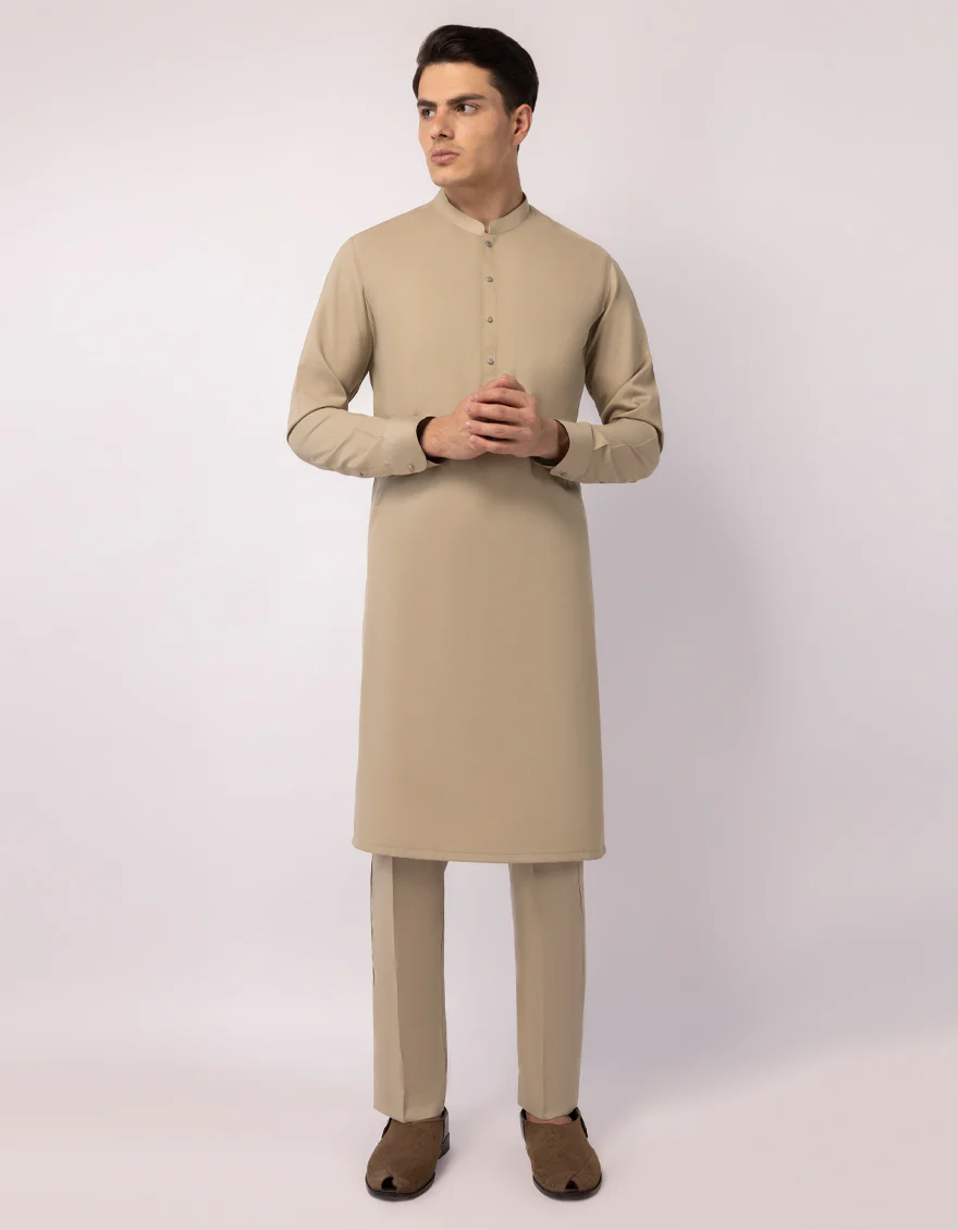 BEIGE KURTA TROUSERS | JJKP-A-33790/S26/JJ10455-CL