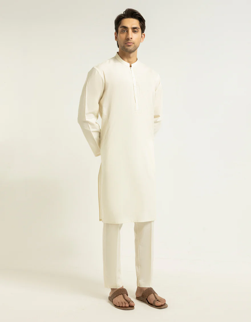 CREAM COTTON KURTA TROUSERS | JJKP-A-33901/S26/JJ10830-SF