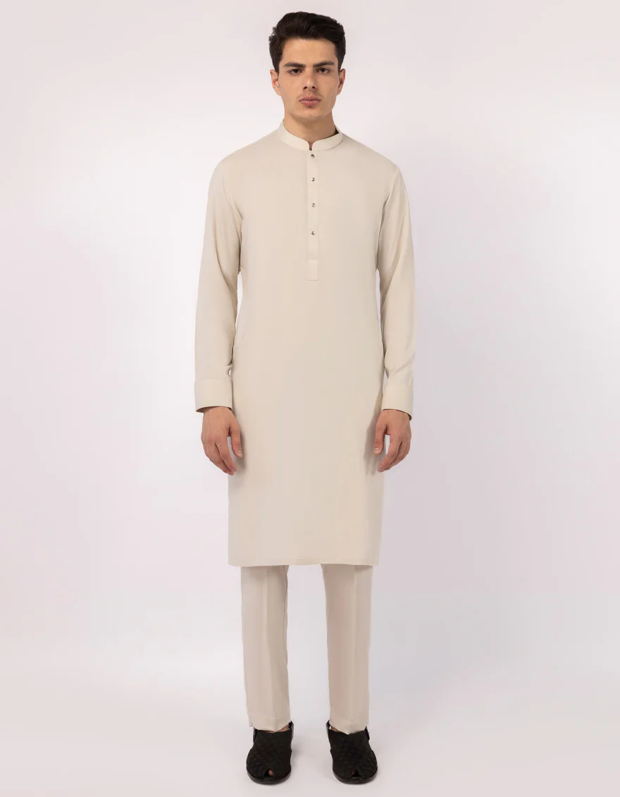 CREAM KURTA TROUSERS | JJKP-A-47550/S26/JJ9947-PN