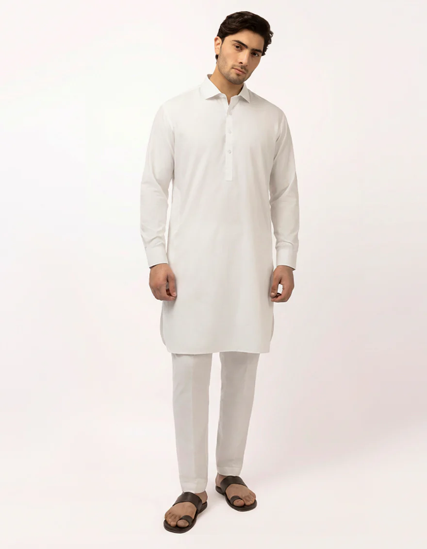 WHITE KURTA TROUSERS | JJKP-A-48502-AP/S26/JJ10573-PN
