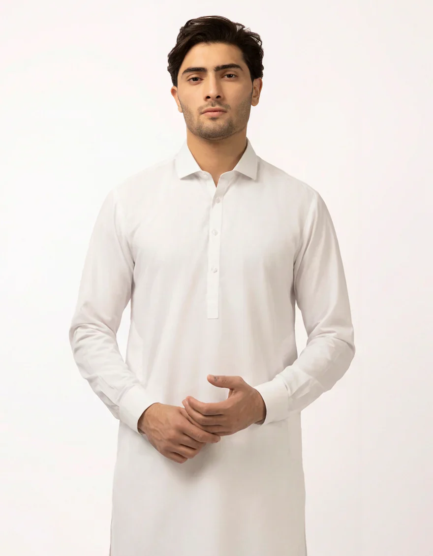 WHITE KURTA TROUSERS | JJKP-A-48502-R2-AP/S26/JJ10575-PN - Image 2