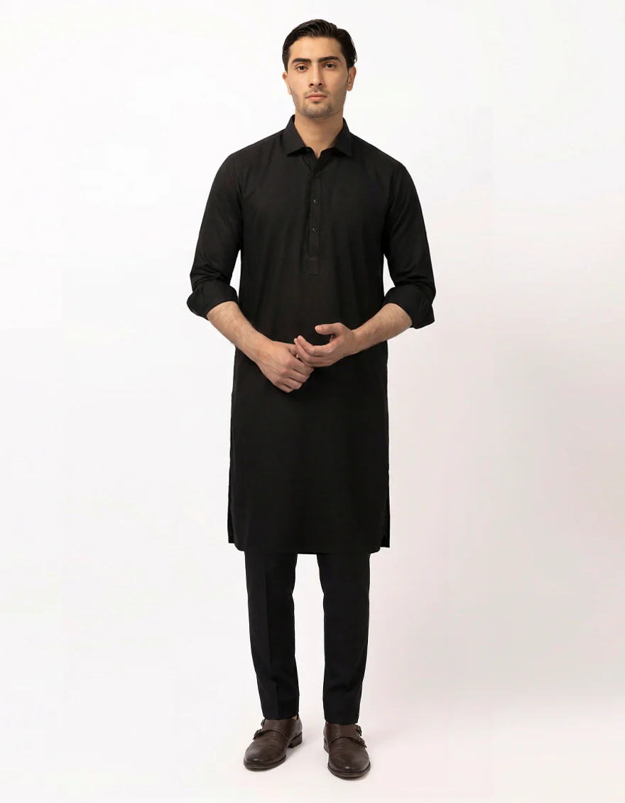 BLACK KURTA TROUSERS | JJKP-A-48506-AP/S26/JJ10551-PN