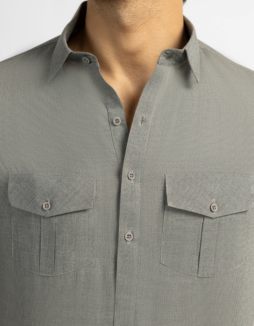 ASH GREY KURTA TROUSERS | JJKP-S-33977/S26/JJ10927-CL - Image 3