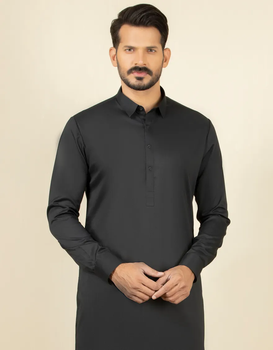 BLACK KAMEEZ SHALWAR | JJKS-A-30729-R44-AP/S25/JJ10252-PN - Image 2