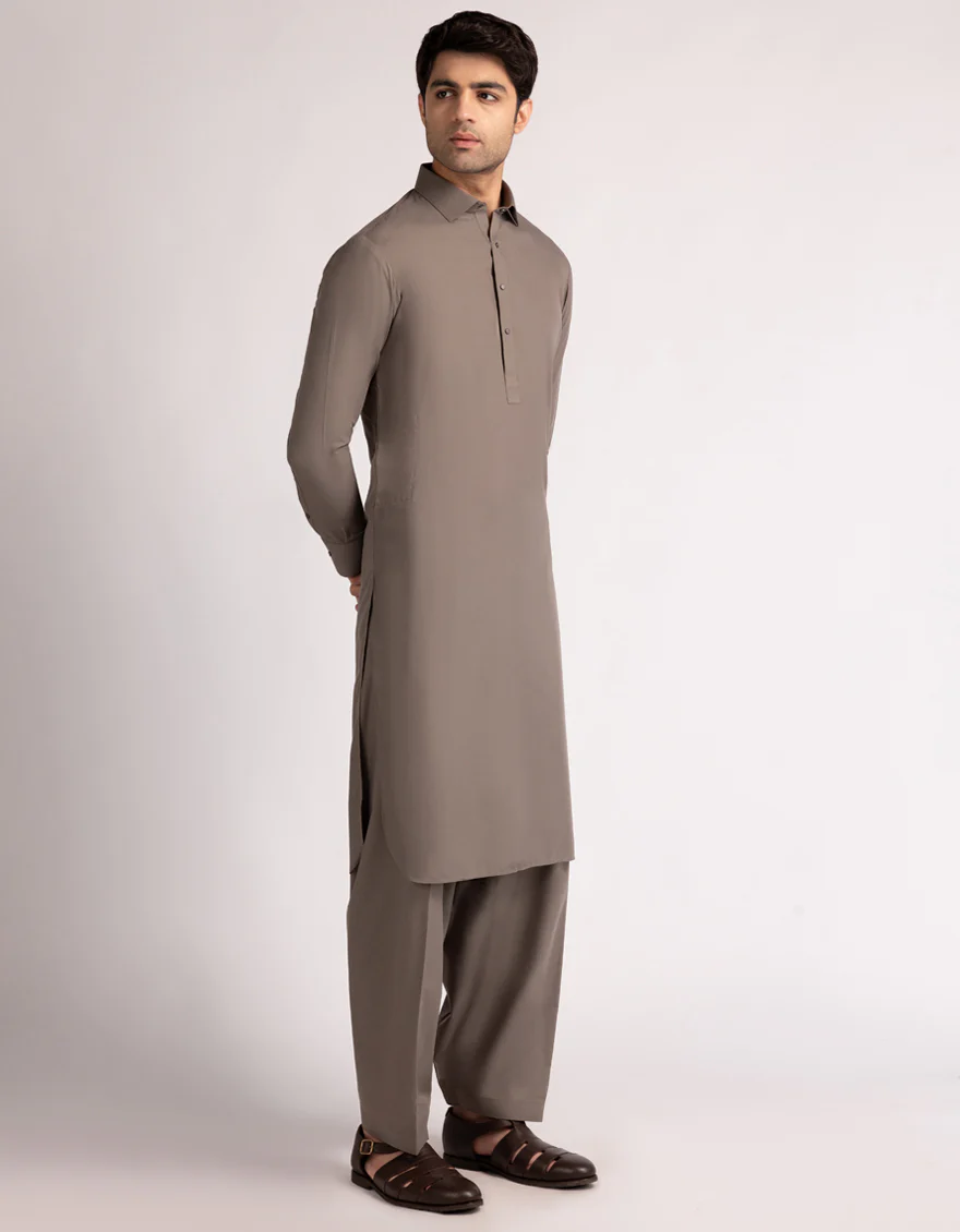 ASH BROWN KAMEEZ SHALWAR | JJKS-A-33648/S25/JJ9817-PN