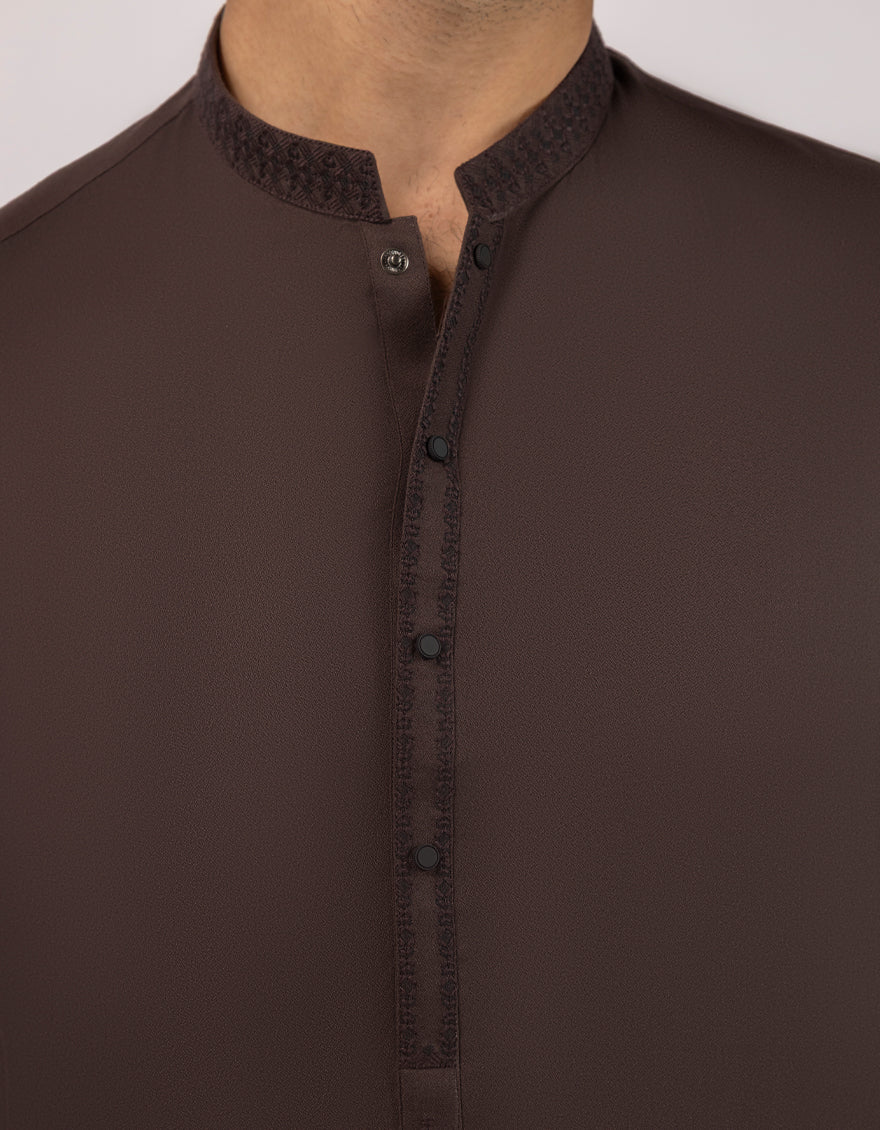 DARK BROWN KAMEEZ SHALWAR | JJKS-A-33838/S26/JJ10420-SF - Image 3