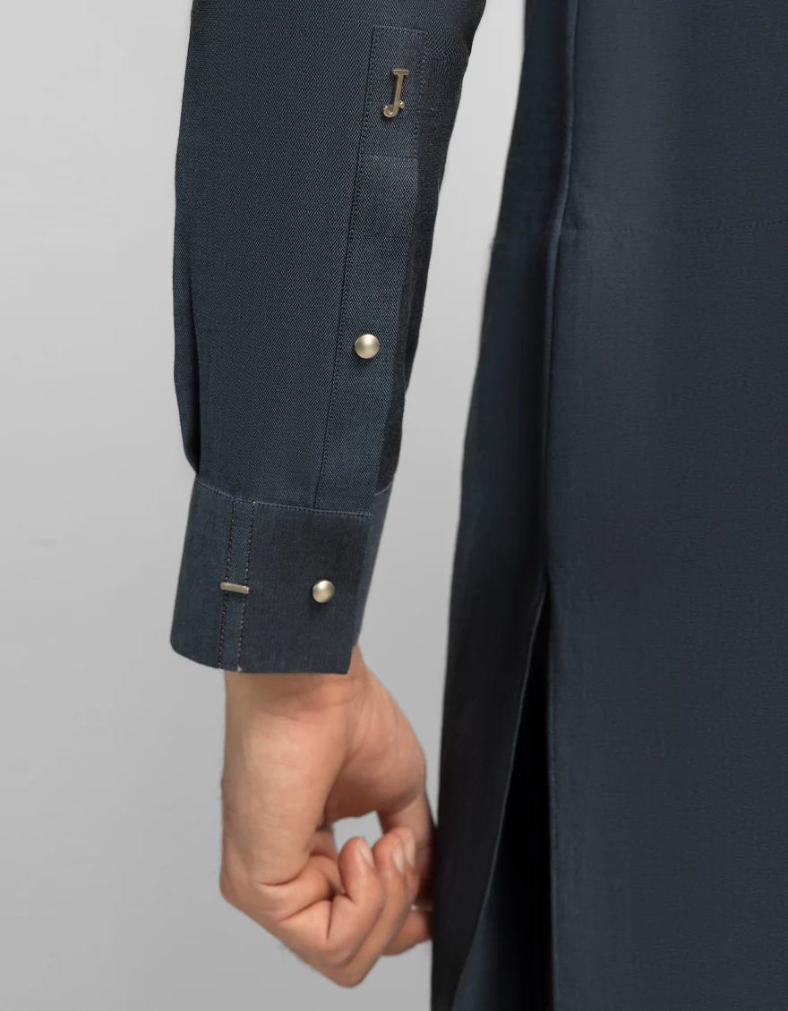DENIM BLUE COTTON KAMEEZ SHALWAR | JJKS-A-33971/S26/JJ10809-CL - Image 4