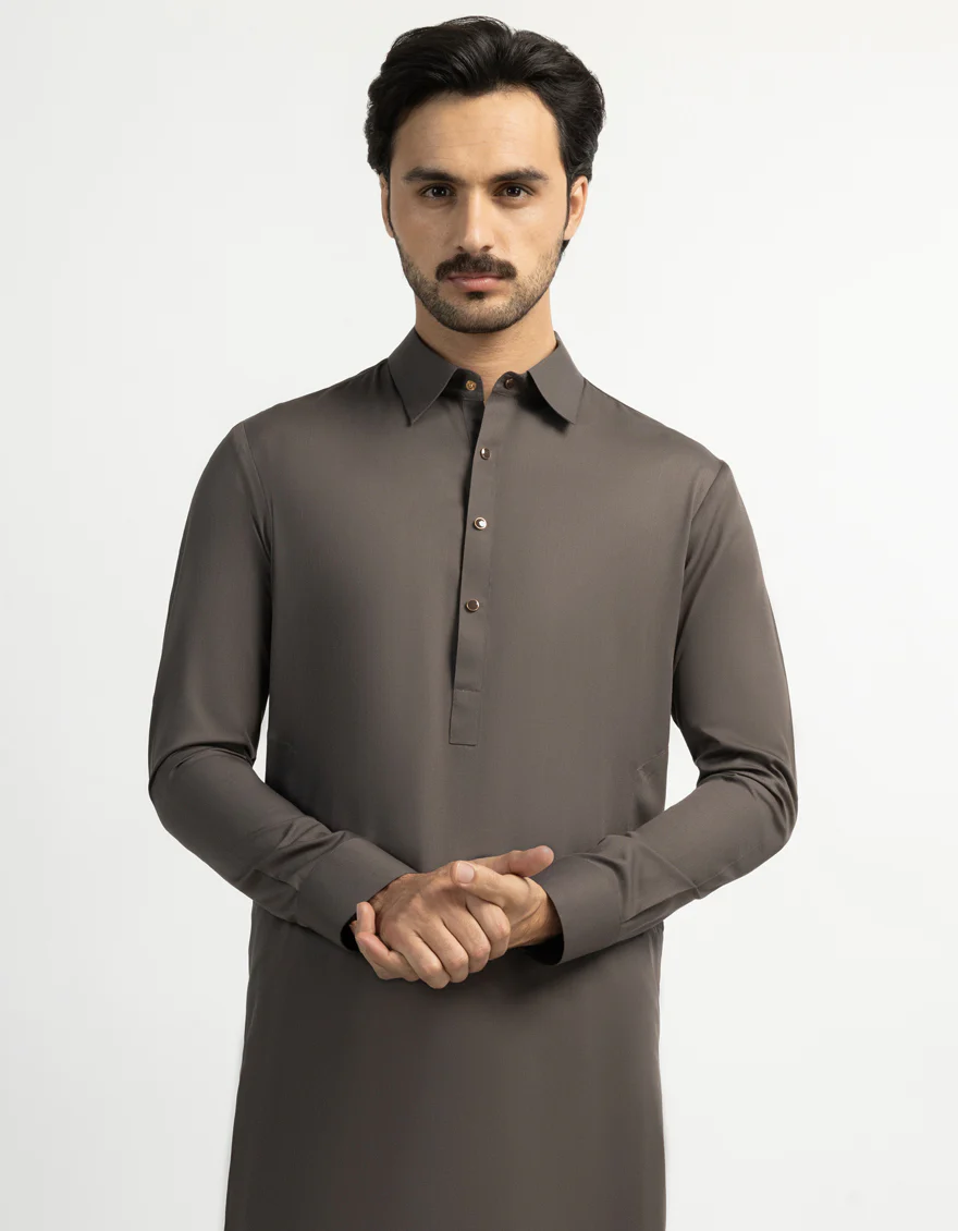 MUD BROWN KAMEEZ SHALWAR | JJKS-A-47655/S26/JJ10791-CL - Image 2
