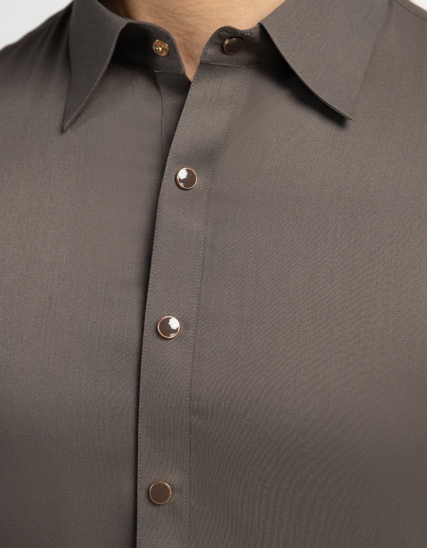 MUD BROWN KAMEEZ SHALWAR | JJKS-A-47655/S26/JJ10791-CL - Image 3