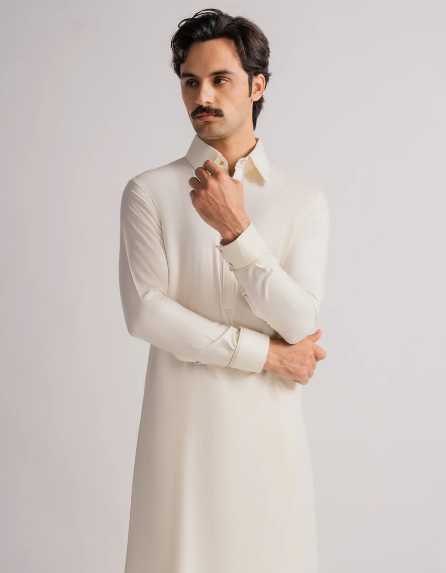 OFF WHITE KAMEEZ SHALWAR | JJKS-A-48359/S26/JJ10869-FL - Image 2