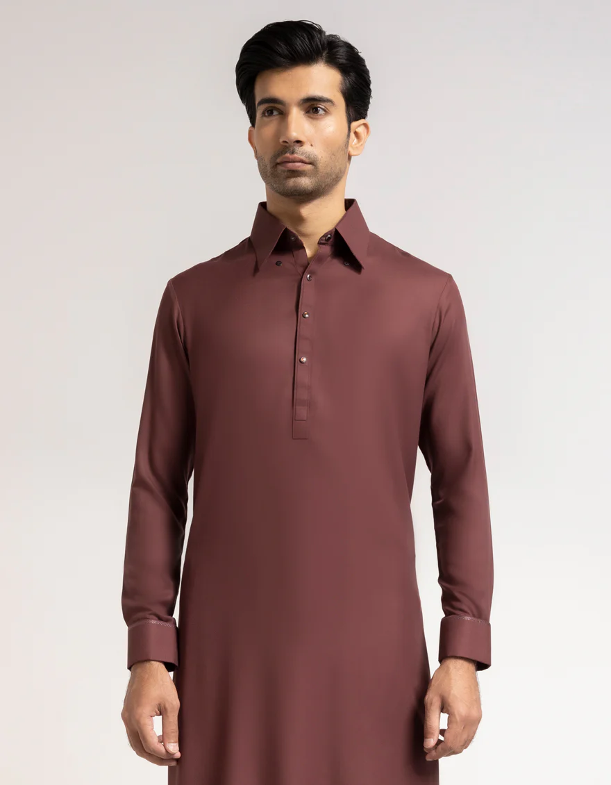 MAROON KAMEEZ SHALWAR | JJKS-A-48361/S26/JJ10869-FL - Image 2