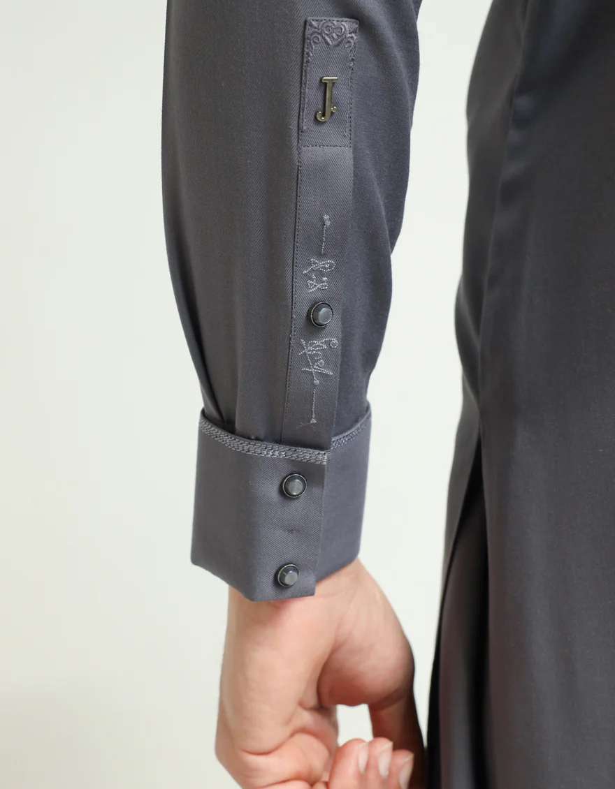 DARK GREY KAMEEZ SHALWAR | JJKS-A-48368/S26/JJ10870-FL - Image 4