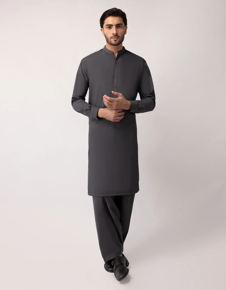 GREY BLENDED KAMEEZ SHALWAR | JJKS-A-49503-AP/S26/JJ10551-PN