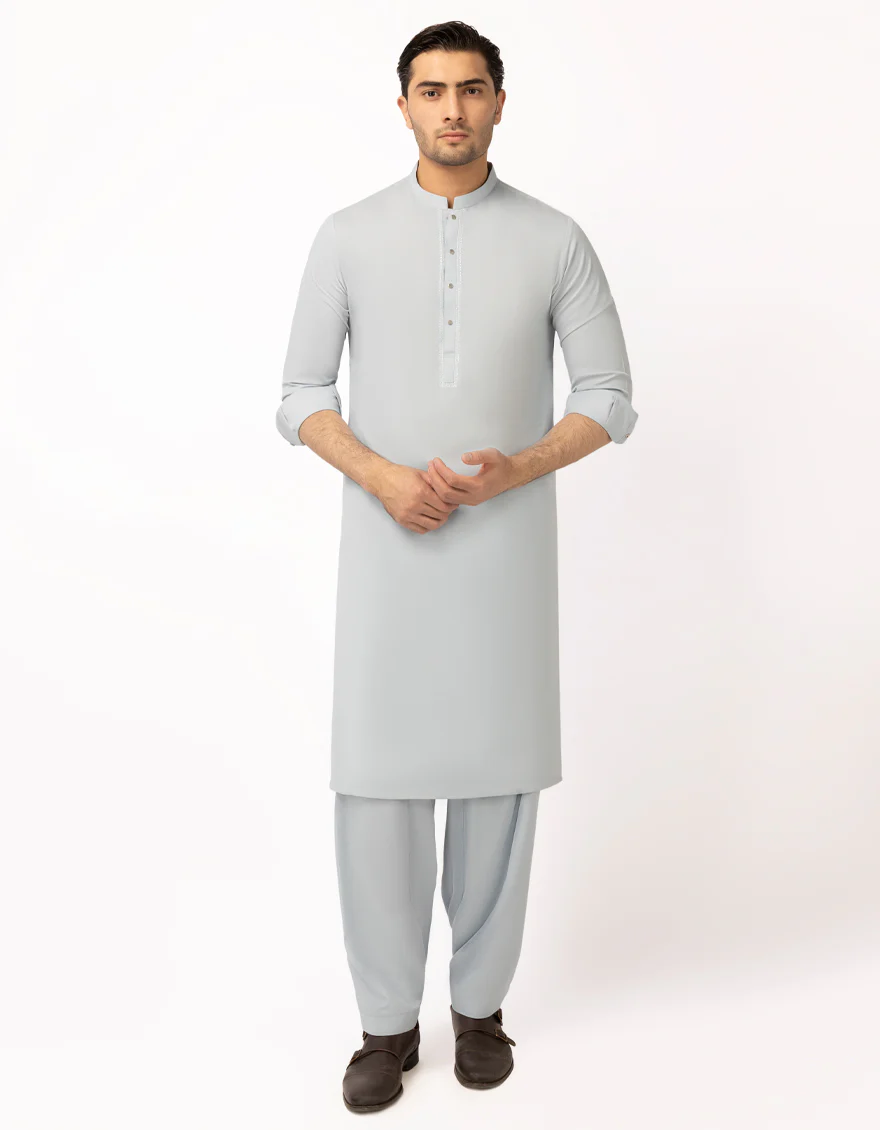 SKY BLUE BLENDED KAMEEZ SHALWAR | JJKS-A-90559/S26/JJ10630-SF